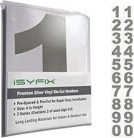 Vista 49 de iSYFIX Calcomanías de Números de Vinilo Verde Manzana – 1.5 Pulgadas Autoadhesivas (2 Juegos) – Calcomanía Premium Troquelada y Pre-espaciada