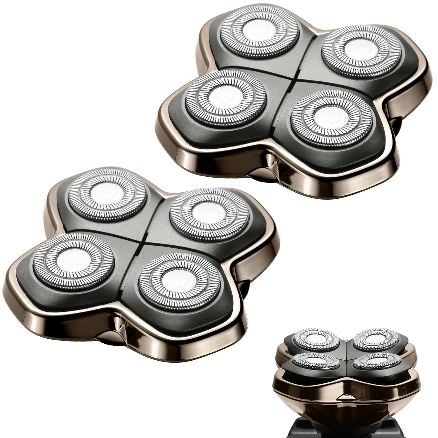 AUDOC Cabezal de repuesto para maquinilla de afeitar eléctrica y cuchilla de afeitar para cabeza calva para， cuchilla de repuesto compatible con Pitbull Skull Shaver PRO 4, Butterfly Kiss