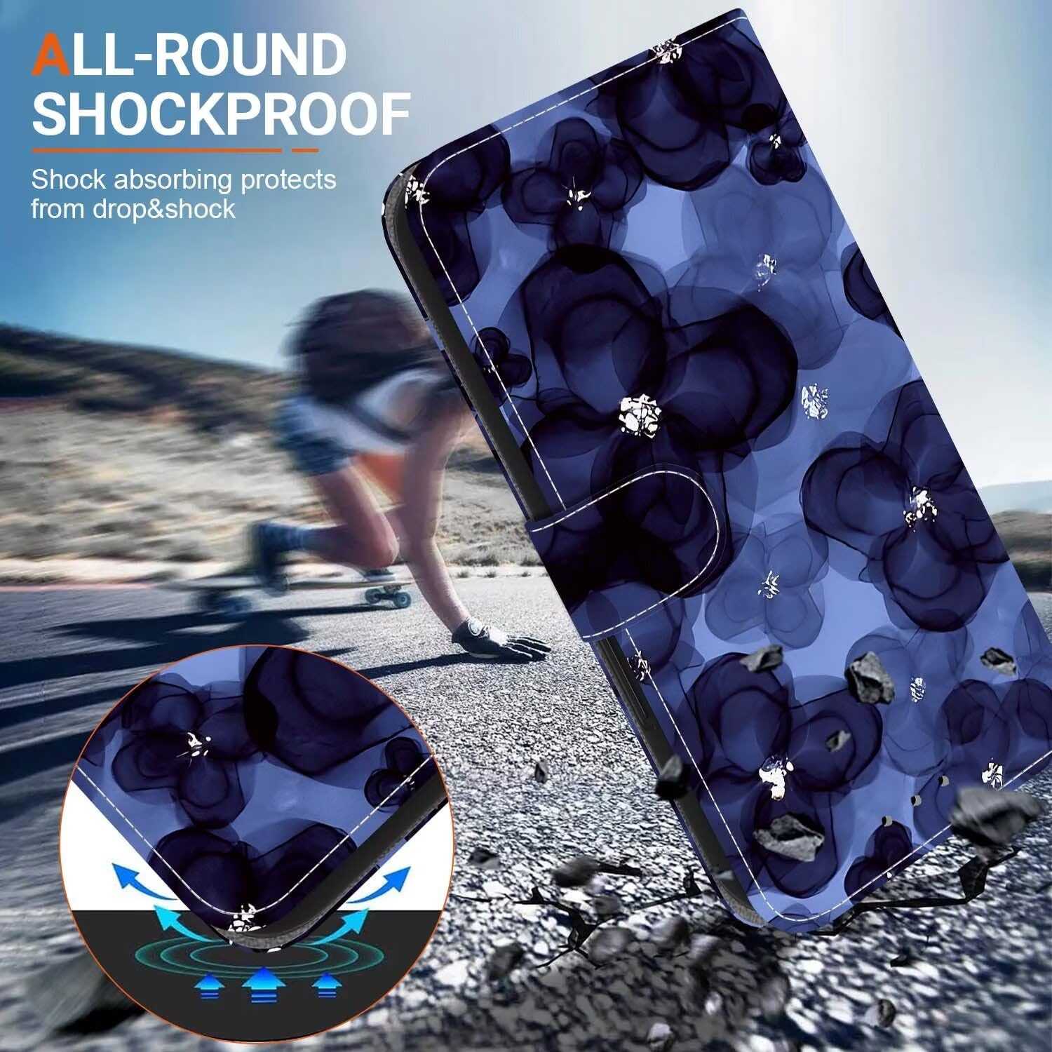 Custodia A Libro Floreale Per Motorola Edge 60 Neo, Edge 50 Neo E ThinkPhone 25 – Con Portacarte, Antiurto E Supporto - 6