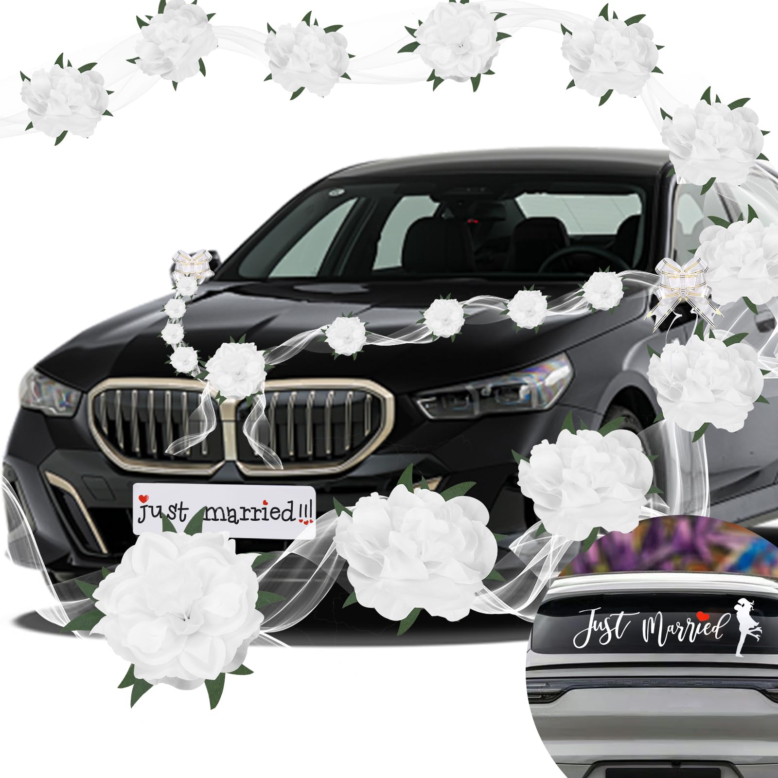 Décoration De Votre Voiture De Mariage Avec Des Fleurs : Contactez-nous