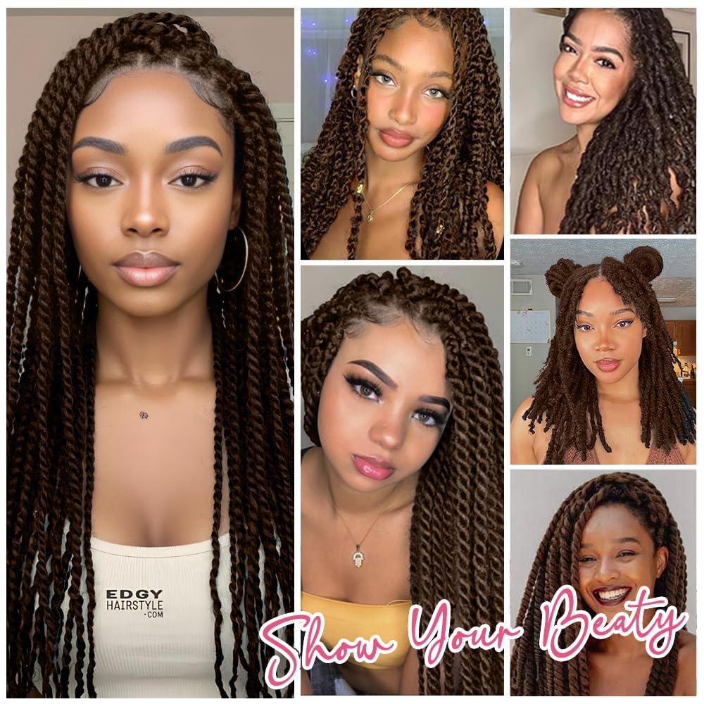 Afro Kinkys Bulk Human Hair for Twist 1 Pack 50 Gram Human Braiding Hair Dreadlocks Extensions Repair Locs (4#, 12 Inch)
