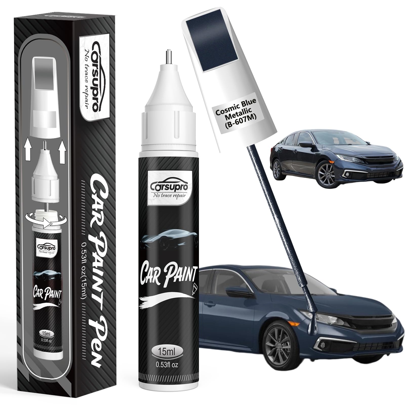 Amazon.com: Cosmic Blue Metallic(B-607M) for Honda Touch Up Paint