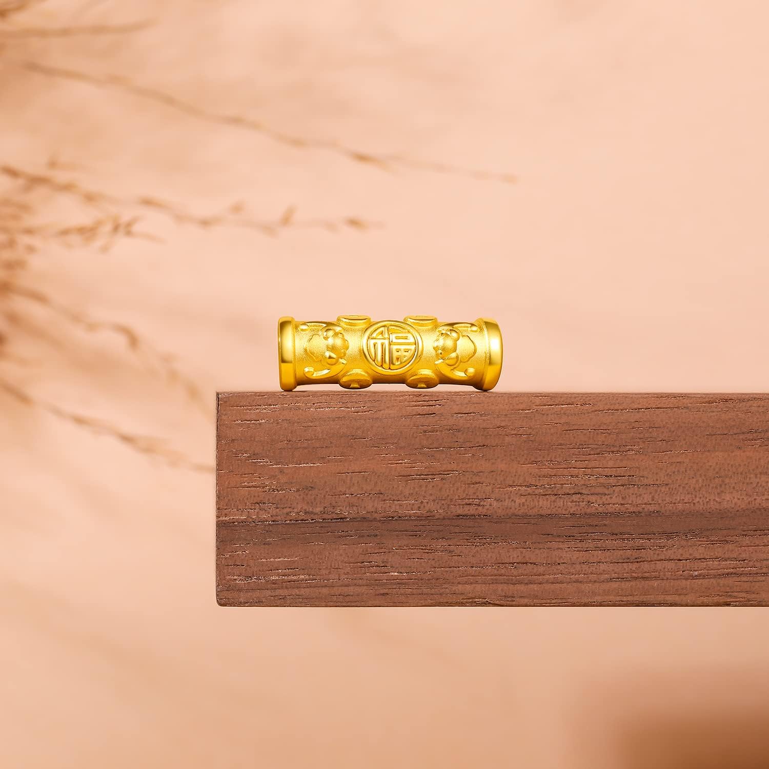 24K Gold Bracelet Blessing Charm Bracelets Adjustable Black Chain Lucky Bead Link Trendy Protection Charms Dainty Bangle Good Luck Cuff Stackable Beads Bangles Feng Shui Real Gold Gifts for Men Women