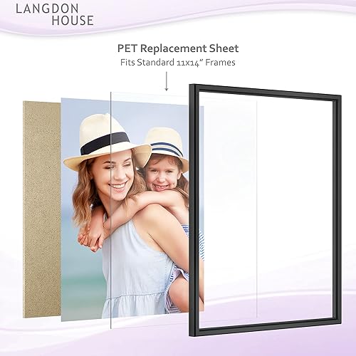Miniatura 9 de Langdon House Paneles de vidrio de plástico flexible PET (4 x 6 x 0.03 pulgadas, transparente, paquete de 10), lámina delgada de plexiglás para