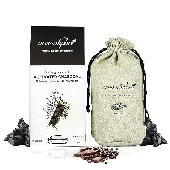 Aromahpure Premium Home Perfume Flakes with Activated Charcoal | Air Purifier with Fresh Fragrances| Dark Desire - Choco, Coffee, Vanilla|100 gm| Home Air Freshener |Use in Home, Kitchen, Wardrobe