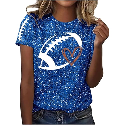 Women Plus Size Sweatshirts Sequin Football Shirts for Women Graphic Hoodies Womens Blouses for Work Professional