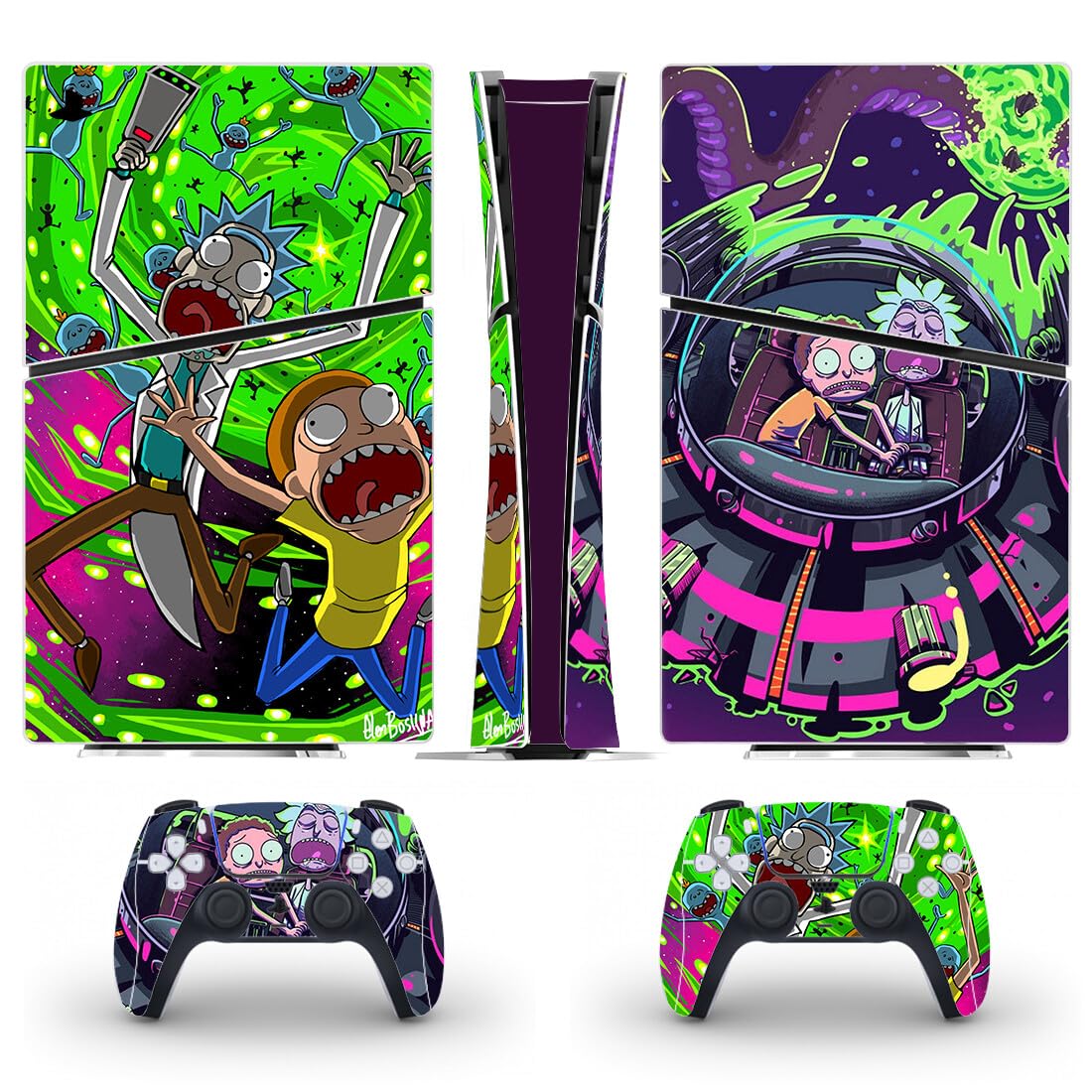 PEYANZ Vinyl Skin Compatible with PS5 Slim Digital Edition HD Print Scratch Resistant Bubble-Free Application
