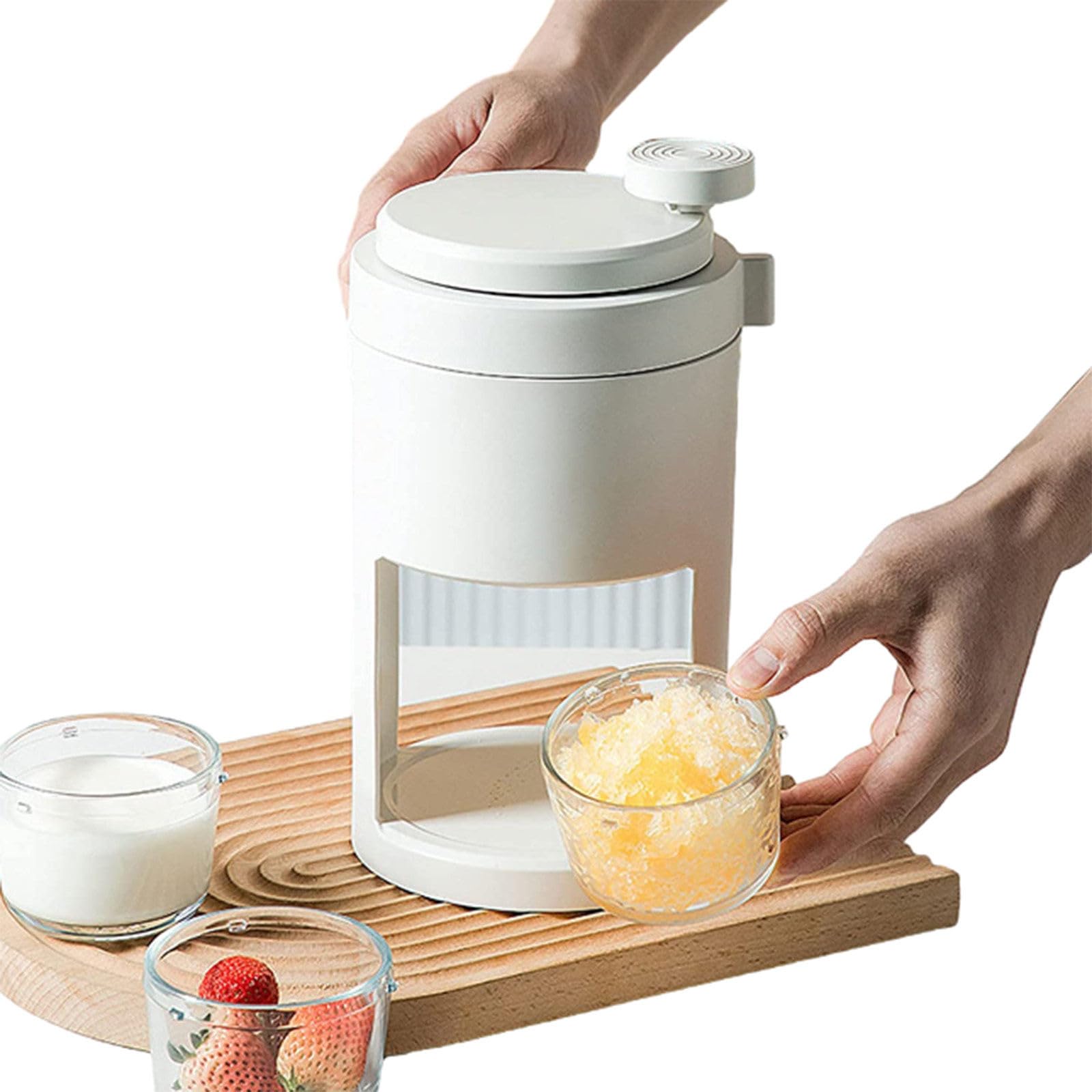 Máquina de hielo afeitado portátil, trituradora de hielo manual para cocina doméstica, máquina de hielo multifuncional
