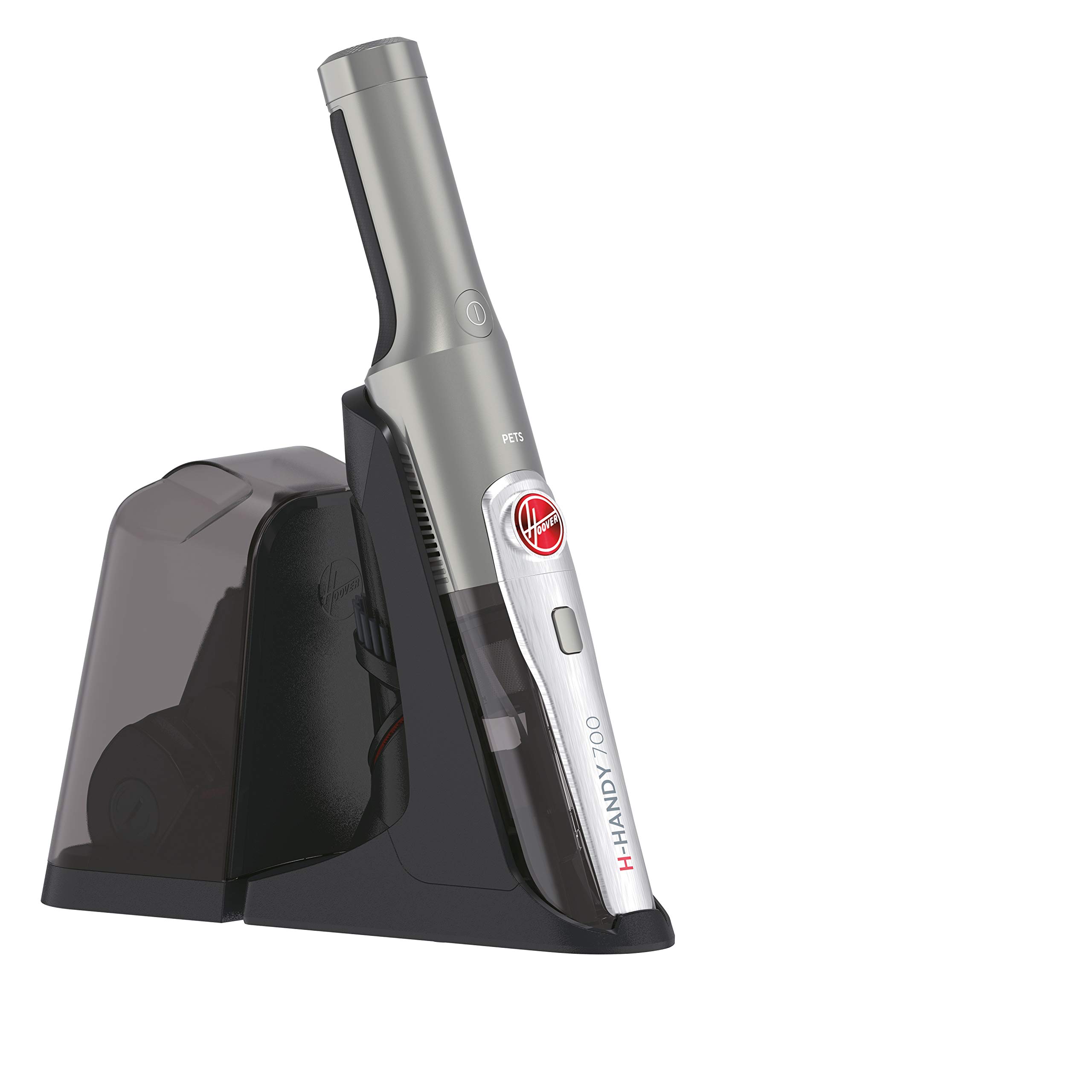 Hoover Handstaubsauger mit Tierhaar-Düse für Auto, Polster, Tisch – Leichter & kraftvoller Handsauger mit LED-Licht – Auto Staubsauger mit 3-in-1 Aufsatz [HH710PPT]