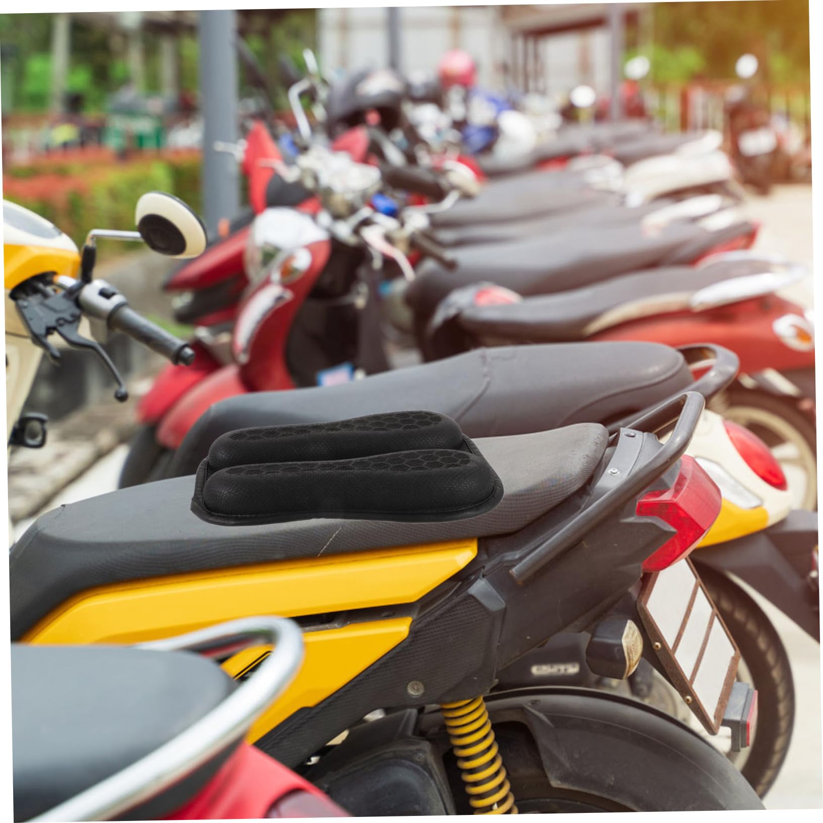 Alipis Cuscino Sedile Moto Traspirante Gel Imbottito Coprisedile Estivo Accessorio Modifica Per Lunghi Viaggi Motociclisti