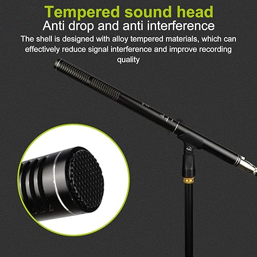 Miniatura 3 de Generic Micrófono de condensador XLR profesional, micrófono de grabación de estudio de mini escopeta cardioide, micrófono dual de recogida dual,