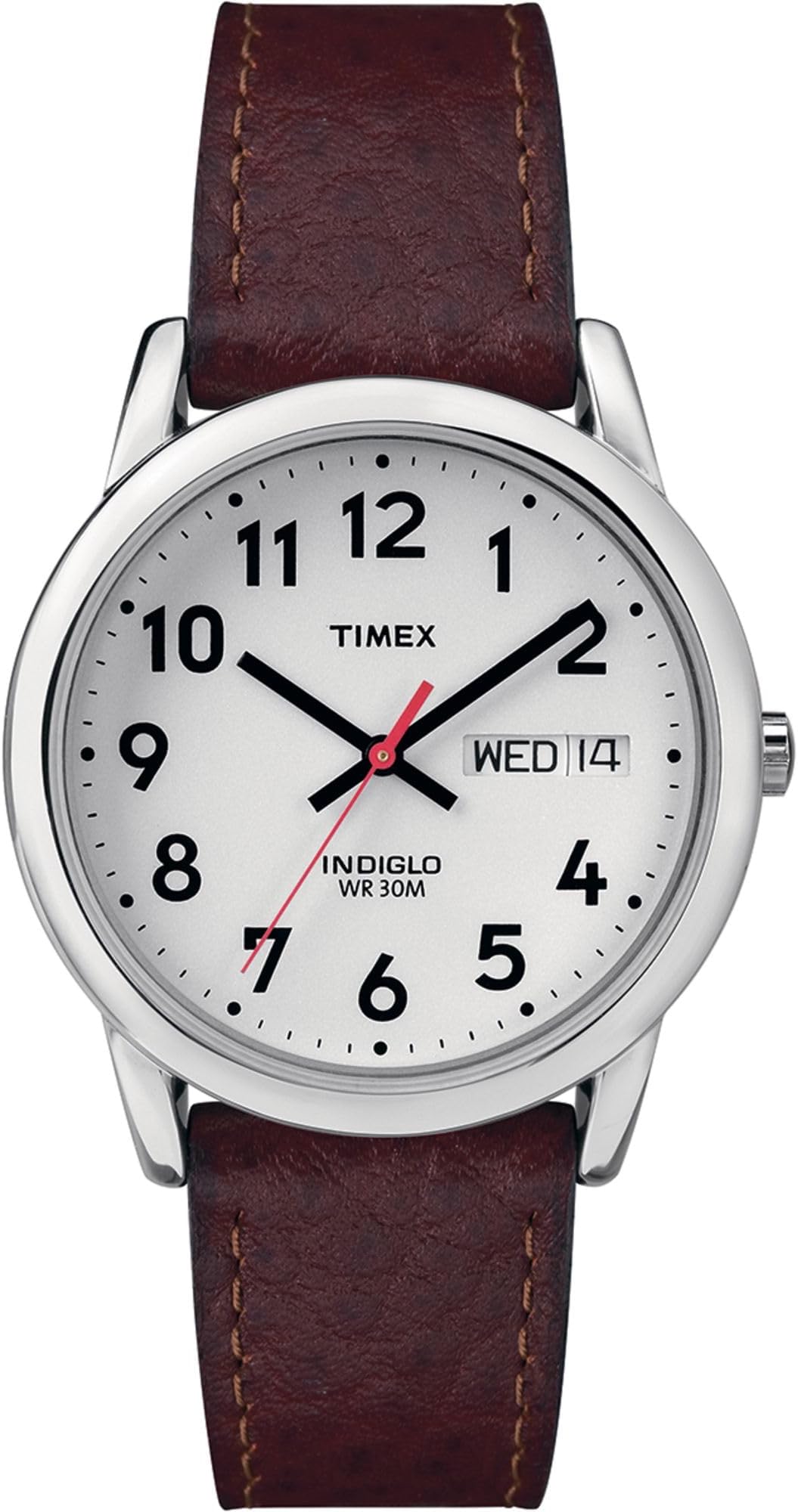 Easy Reader Day-Date Leather Strap Watch