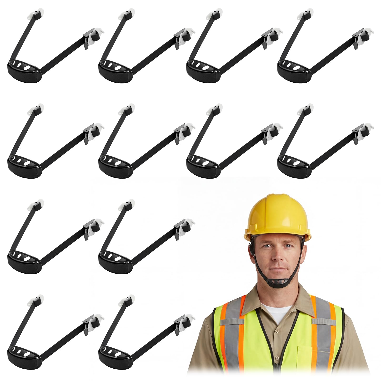 Sangles de menton universelles lot de 12 accessoires de rechange réglables casque mentonnière