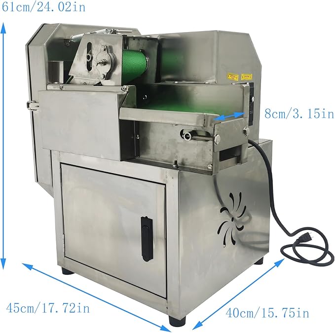 Cortadora Eléctrica de Verduras Comercial 300W Acero Inoxidable miniatura 2
