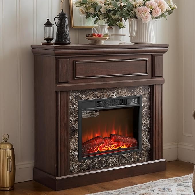 Chimenea Eléctrica 42" con Repisa y Soporte para TV, 1400W miniatura 9