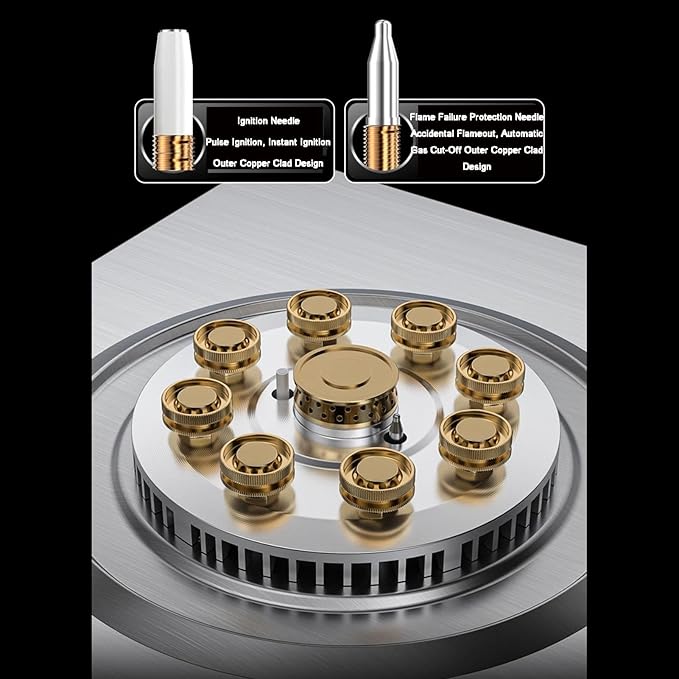 Estufa de Gas con 2 Puestos, Acero Inoxidable, Portátil miniatura 6