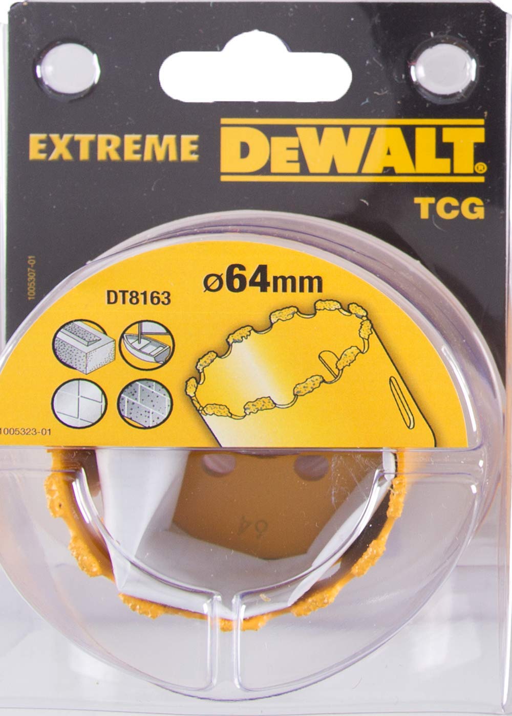 Dewalt DT8163-QZ TCT Grit Hole Saw, 64 mm Diameter
