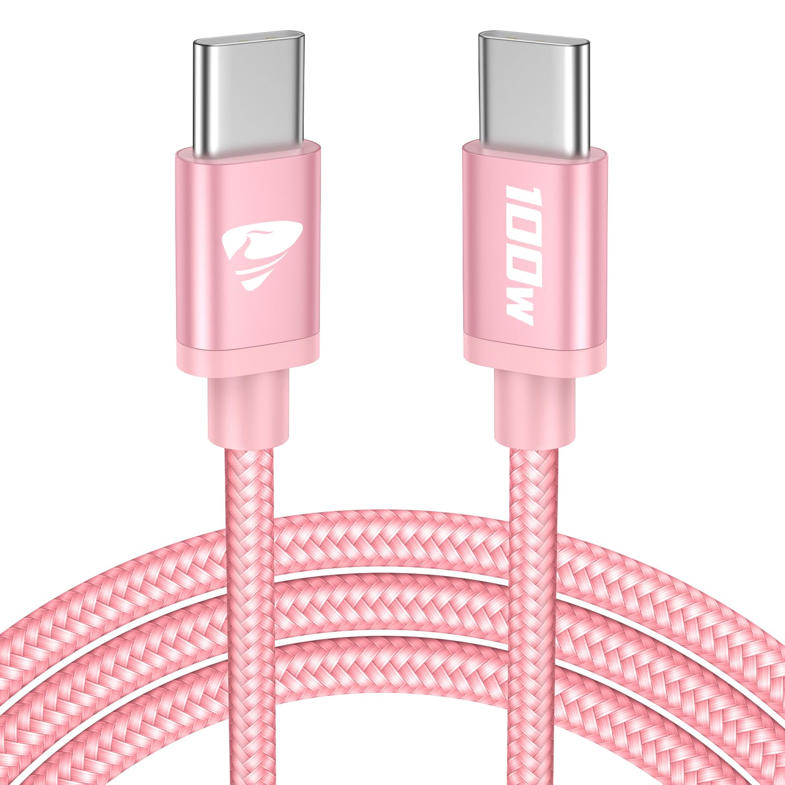 Cavo USB C USB C,100W 5A Cavetto Caricatore Ricarica Rapida Usbc 2M Filo Caricabatterie Carica Nylon Cavo Type C to Type C per iPhone 15 16 Pro Max/Plus iPad Pro/Air MacBook Galaxy S23 S22 S24