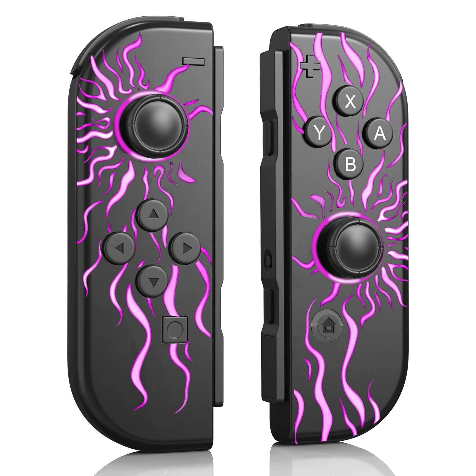 Mhwlhbx Ersatz L/R Switch Controller mit Switch/Lite/OLED-Konsole, Wireless Switch joycons unterstützt Dual Vibration, 6-Achs-Gyro, Wecken, Screenshot-Purple