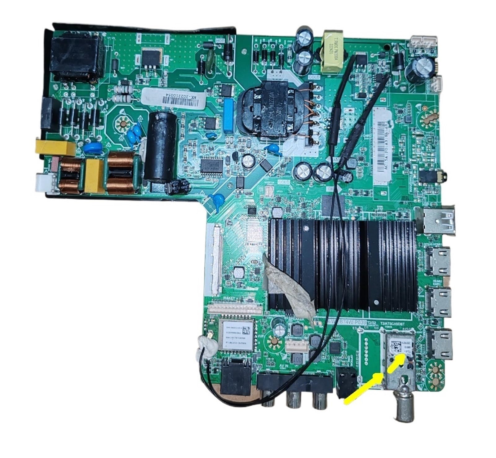 Carte mère S-WEB74W-P839 WiFi 4K pour résoudre panne TV PT550GT04