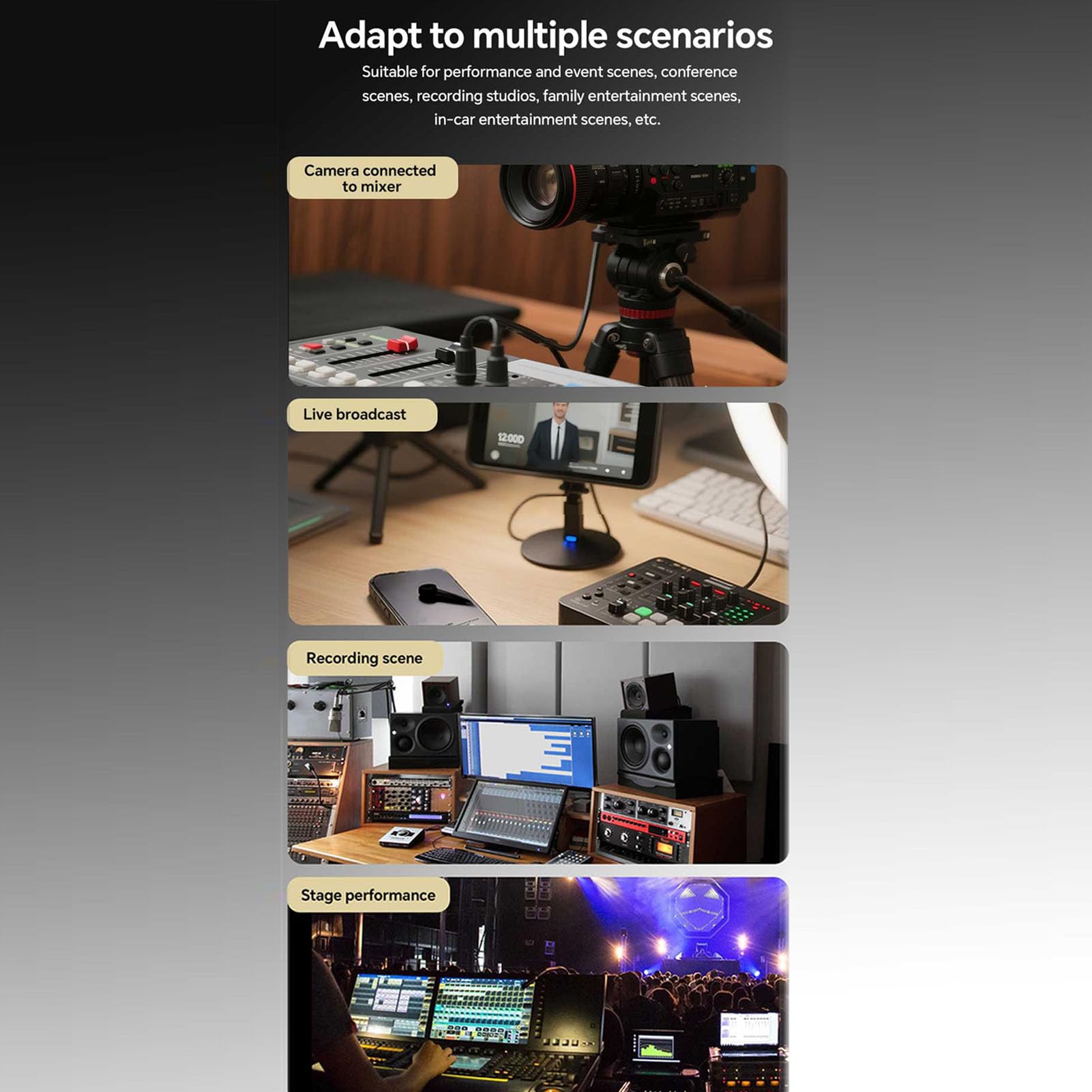 Elprico Aislador de Ruido de Bucle de Tierra, Eliminador de Zumba de Audio de 6.35 Mm con Interruptor de Elevación de Tierra para Sistemas de Estudio de Estudio y en Vivo