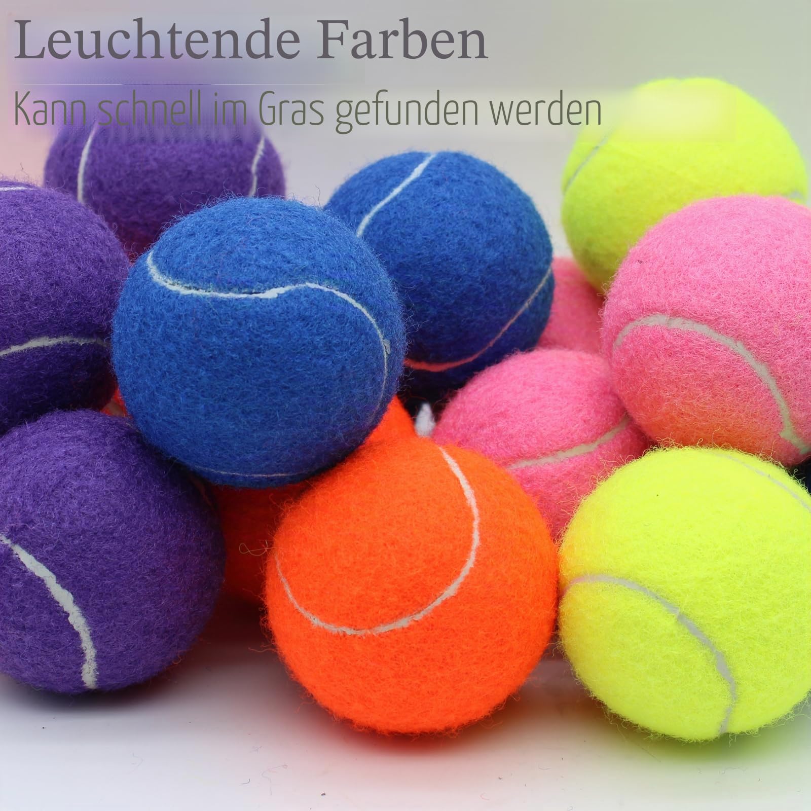 SHYUJAJIE Tennisbälle, 20 Stück, Trainings-Tennisbälle, hohe Elastizität, Übungstennis für Anfänger, Übungsbälle für Haustiere und Hunde
