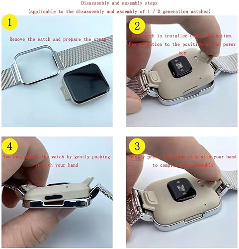 Miniatura 5 de T-BLUER Compatible con Redmi Watch 3 correas, correa de repuesto de metal de acero inoxidable para Xiaomi Redmi Watch 3 Smart Watch