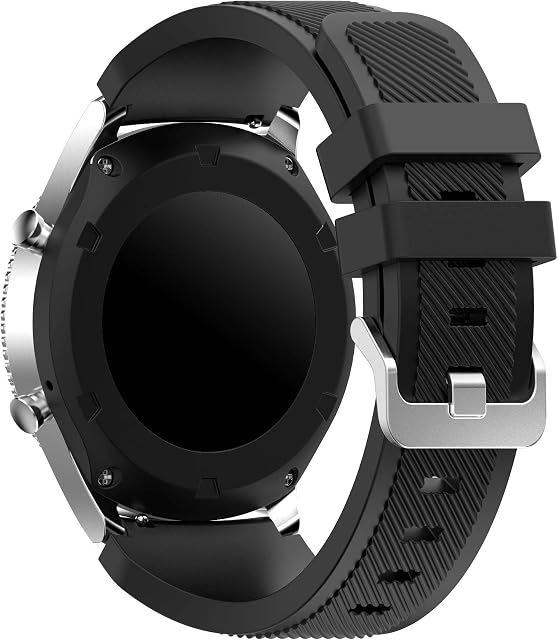 Syxinn Compatible with Strap Gear S3 Frontier/Classic/Galaxy Watch 46mm Straps Band Soft Silicone Replacement Wristband Bracelet Sport Strap for Galaxy Watch 3 45mm/Gear S3/Moto 360 2nd Gen 46mm