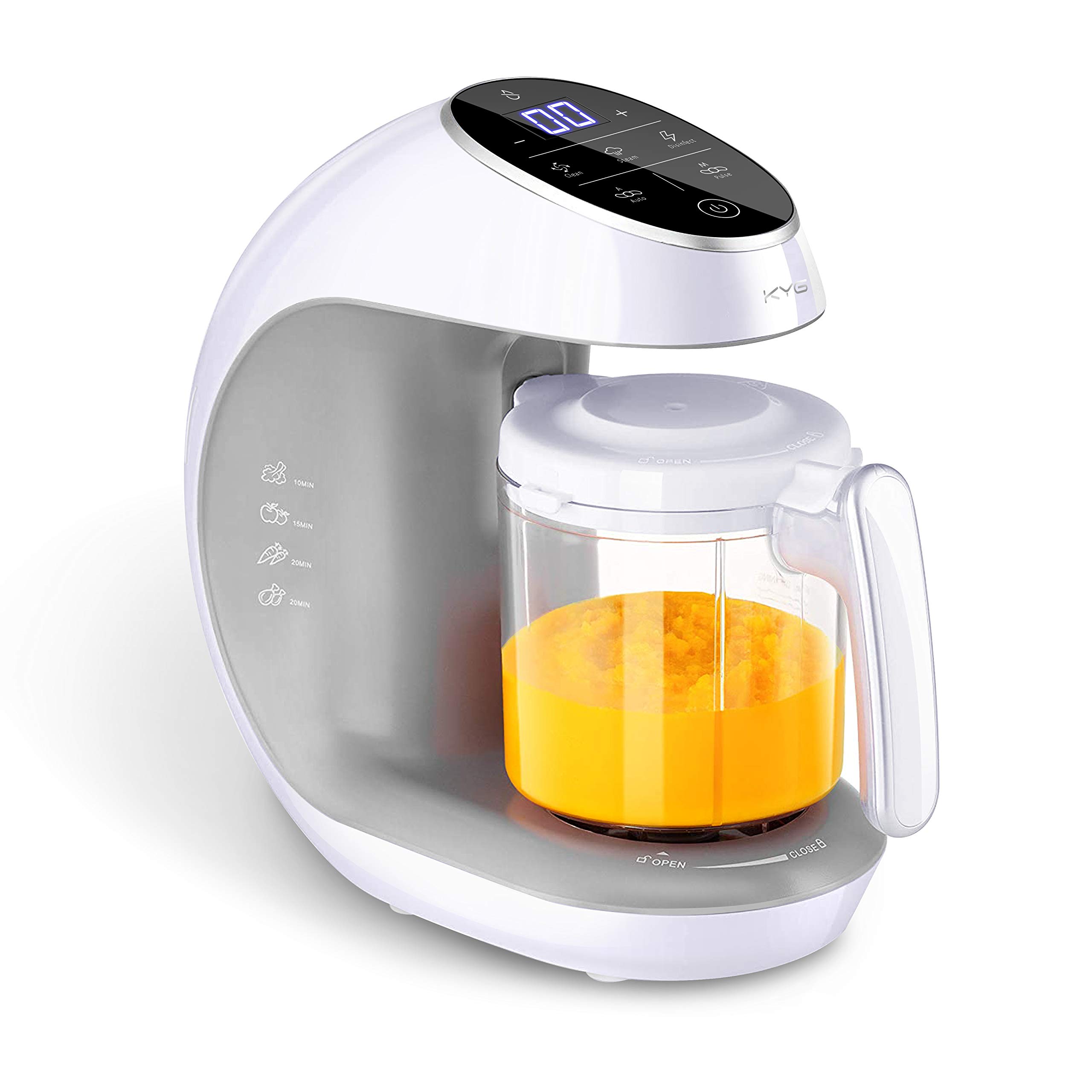 KYG 7 en 1 Mixeur Cuiseur pour Bébé Robot de Complément Alimentaire Bébé Machine à Nourriture Multifonctionnel de Vapeur, Mixeur, Réchauffage, Stérilisation, Nettoyage Automatique, Décongèle, Pulse