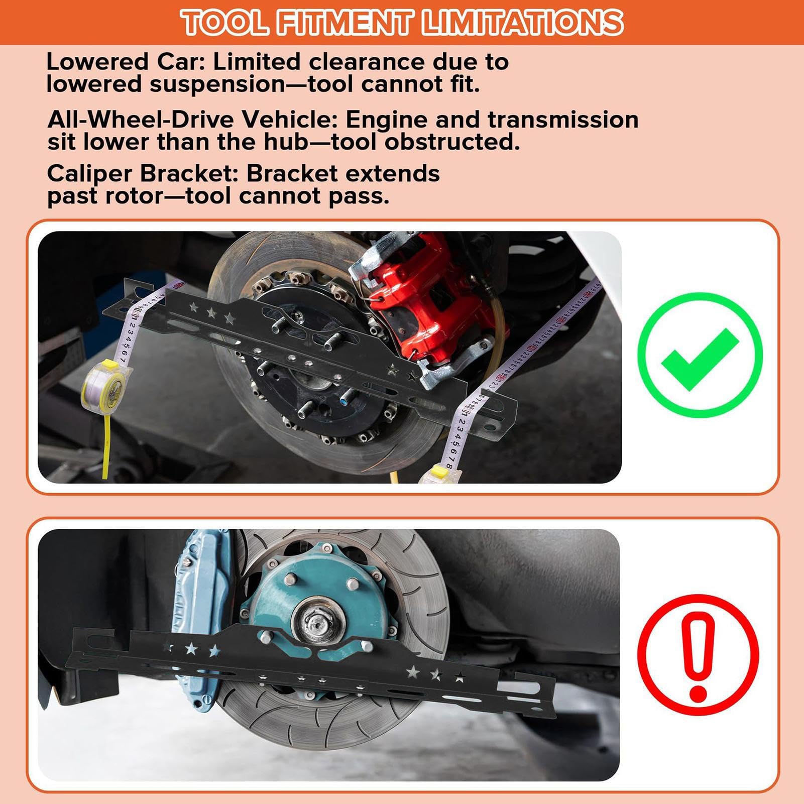 Attrezzi di allineamento per Auto Kit Piastre Gadget Pneumatici | Strumenti Allineamento Antiscivolo Per Ruota Adatto ad auto, domestico, camion, veicoli e garage automobilistico