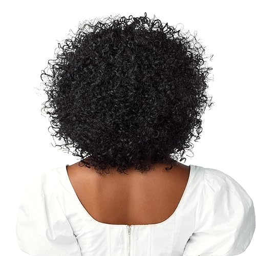 Miniatura 4 de Outre Peluca sintética con encaje frontal HD de 13 x 2 pulgadas, trenzas con punto de halo de 14 pulgadas (1B negro apagado)