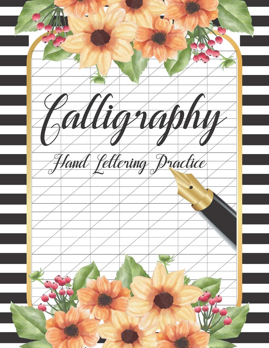 Calligraphy Hand Lettering Practice: Creative Lettering Workbook Blank Page Lined Guide Calligraphy Alphabet Beginners Artist (Calligraphy Writing Paper)