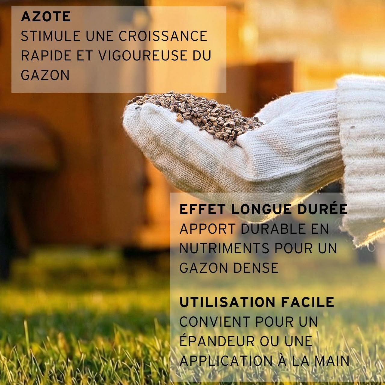 FUXTEC Engrais gazon printemps été FX-RDFS20 – 20 kg rendement 1000m2 fertilisant pelouse NPK 12+3+5 organo-minéral – azote à libération progressive – magnésium et soufre – granulés fins