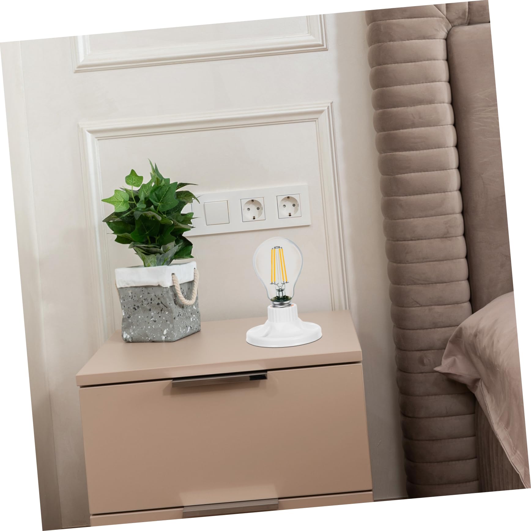 Portalampada E27 a Vite Bianco 250v Design Rinforzato