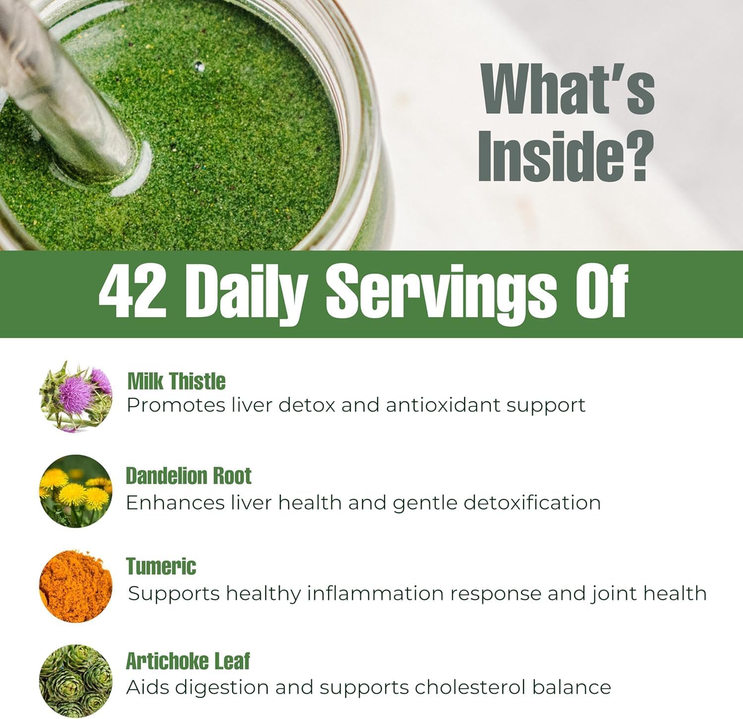 Detox Cleanse Powder - 84 Total Servings of Liver Cleanse Detox & Repair Powder with Milk Thistle, Dandelion Root, Turmeric, Artichoke Leaf - Liver Supplement Drink for Liver Health Two Pack!