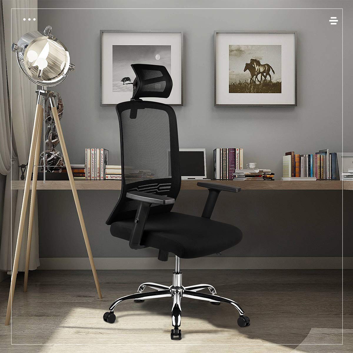 Mastery Mart Base de silla de oficina de repuesto para silla giratoria de oficina/escritorio/silla giratoria con tapa, tapón de cilindro de gas universal y tapones giratorios, 70 cm, resistente, negro