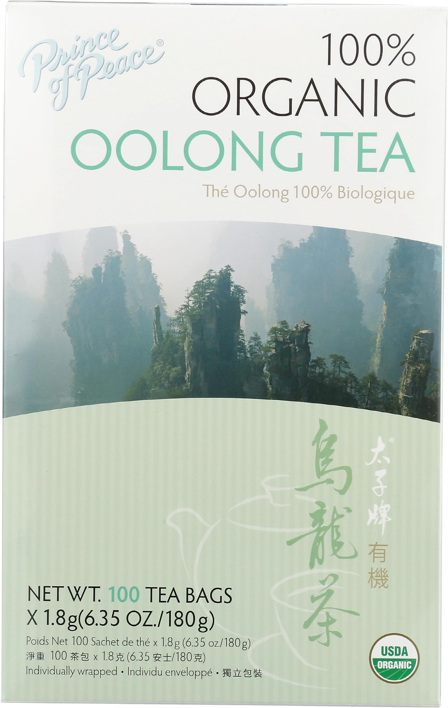 Prince of Peace - Organic Tea, Oolong,100 Tea Bags