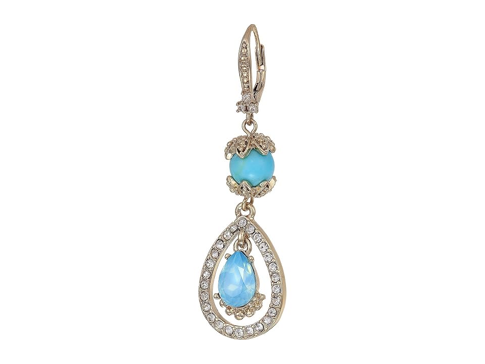 

Marchesa Medium Double Drop Earrings (Gold/Turquoise Multi) Earring