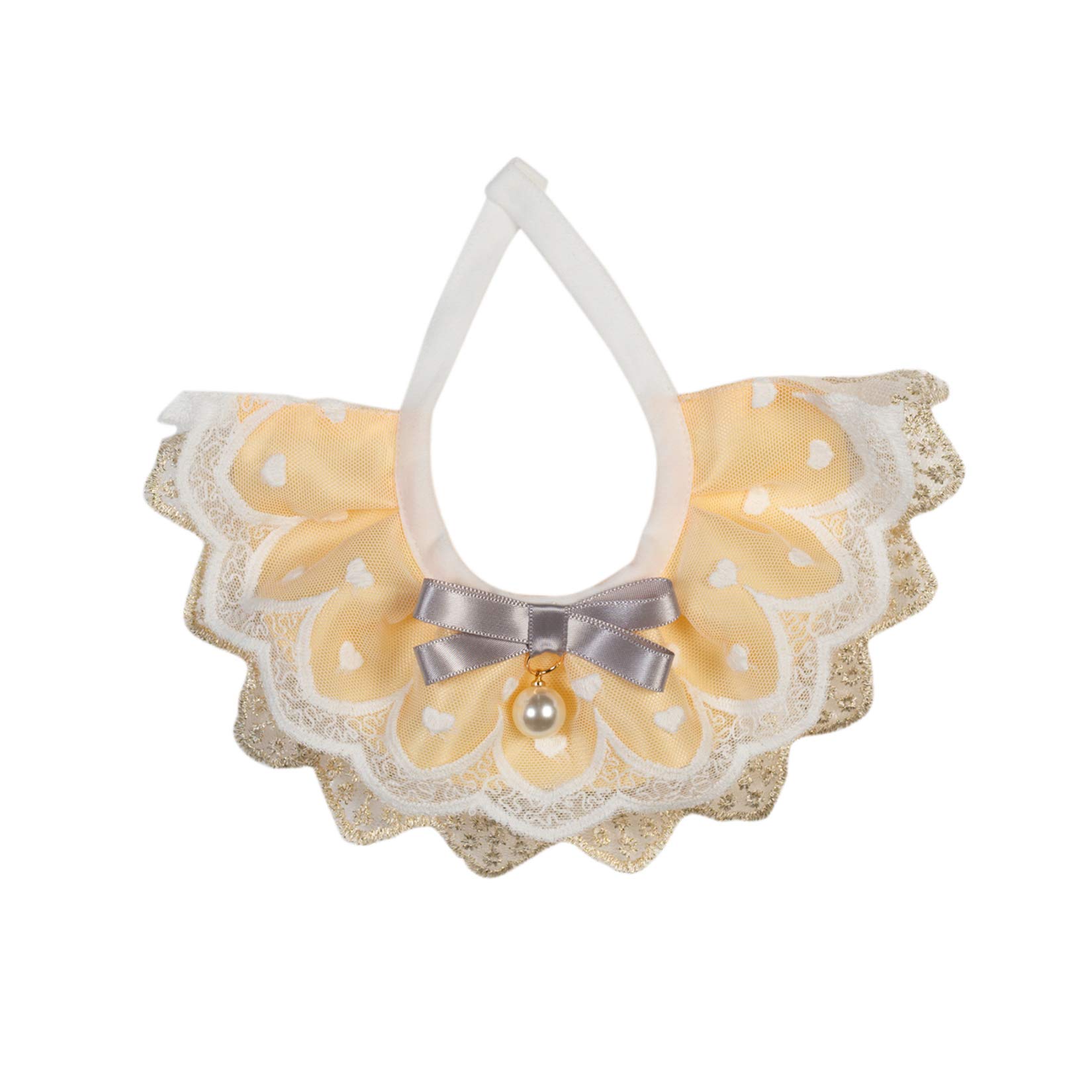 PAWHITS2PCS Dog Cat Collar Pearl Pet Bib Cute Scarfs Necklace Neck Strap For Pet Costume Supplies