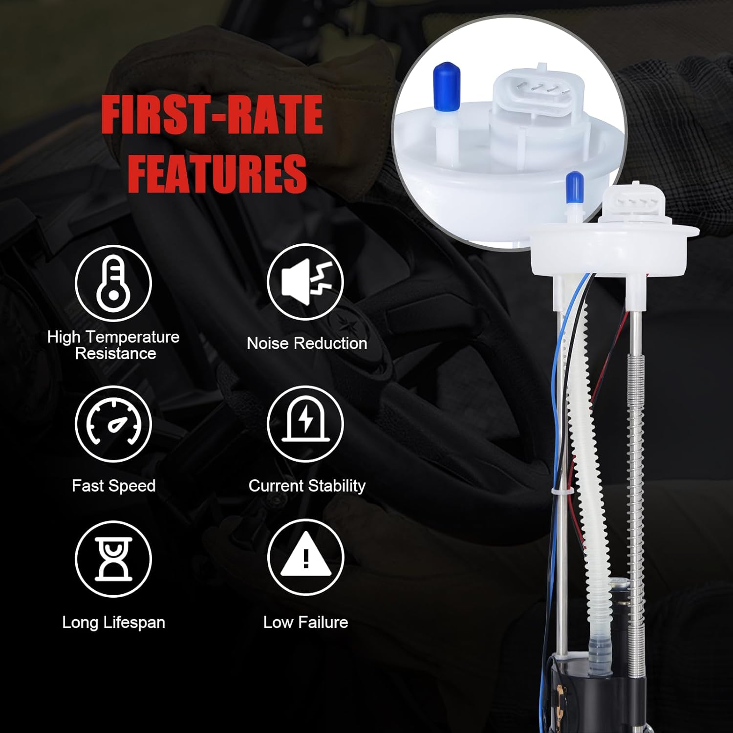 2204945 2208613 Fuel Pump Assembly Compatible with Polaris Ranger 800 2013-2017, Ranger 570 2014-2022, Rranger 500 2017-2020, Ranger 499 ETX HDPE/M1400 GAS,Replace OE#2521209 2204401 2521079 2521706