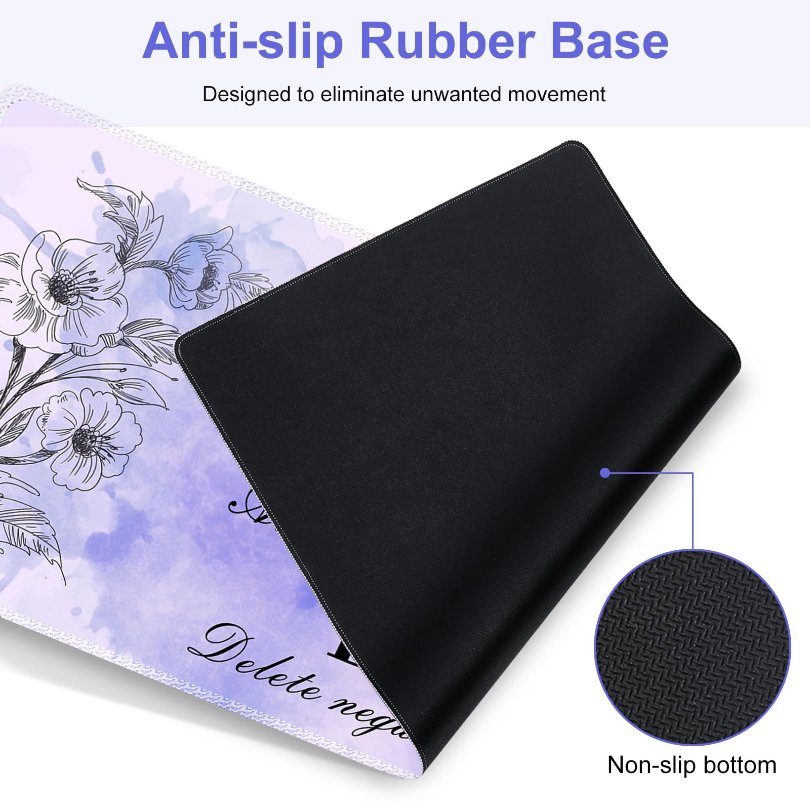 NXZGO 4-in-1 Desk Pad Set - Purple Wrist Rest -7
