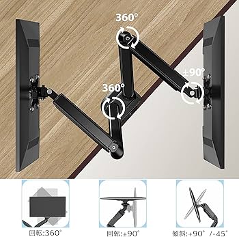 デュアル ディスプレイ多角度調節 1327インチ モニターアーム２画面 Amazon.co.jp: モニタースタンド モニターアーム2画面 / デュアル