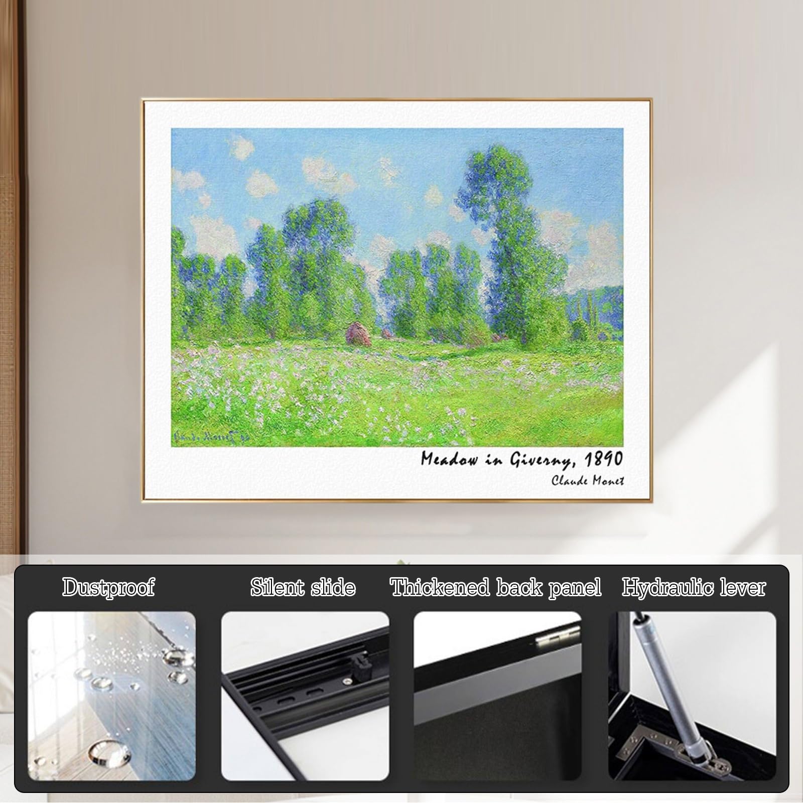 Quadro Decorativo Copri Contatore Elettrico con Profondità Interna Maggiorata Copertura per Pannello Elettrico da Muro Design Artigianale per Casa e Hotel(Style-x,24"*18")
