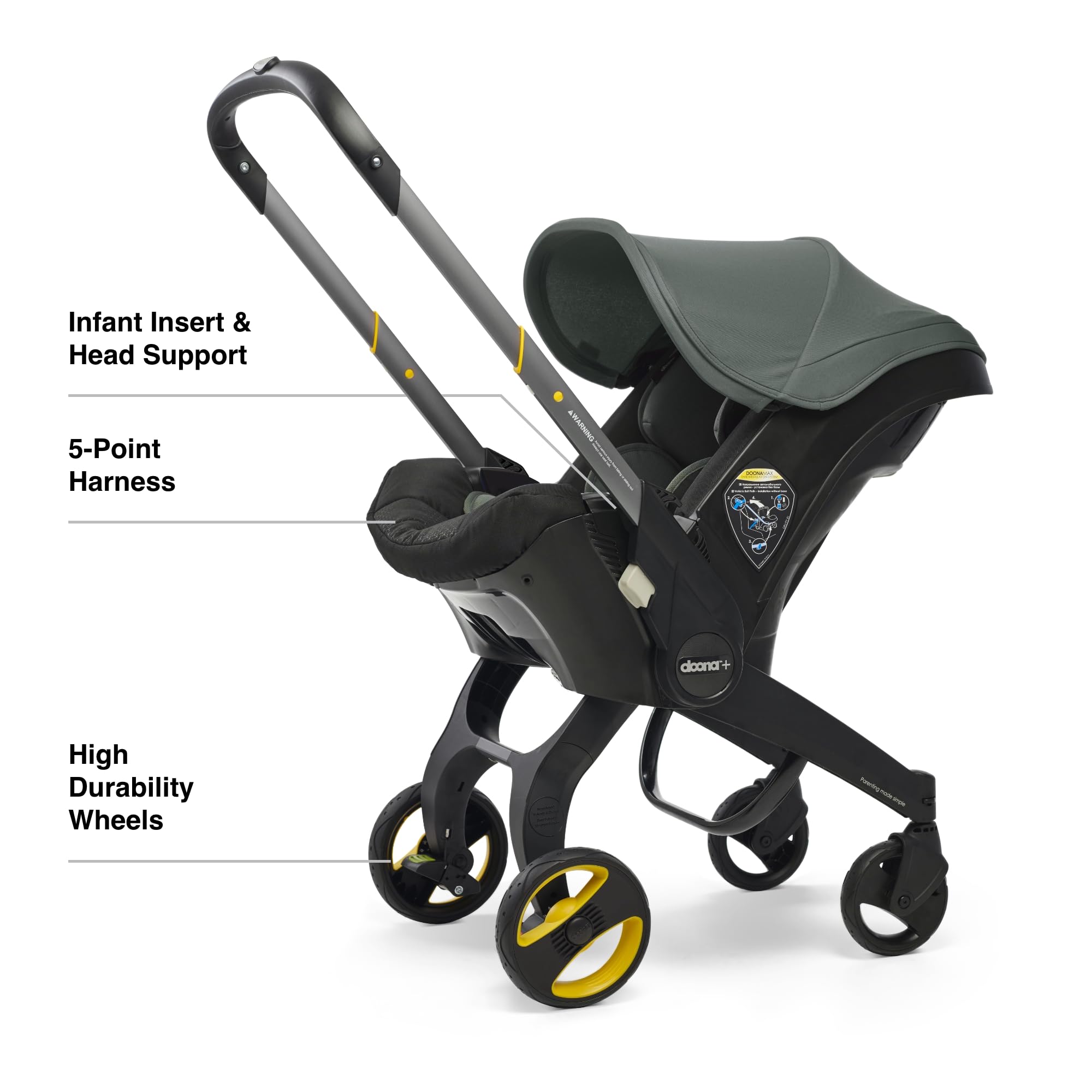 Amazon.com : Doona Car Seat & Stroller, Slate Green - All-in-One