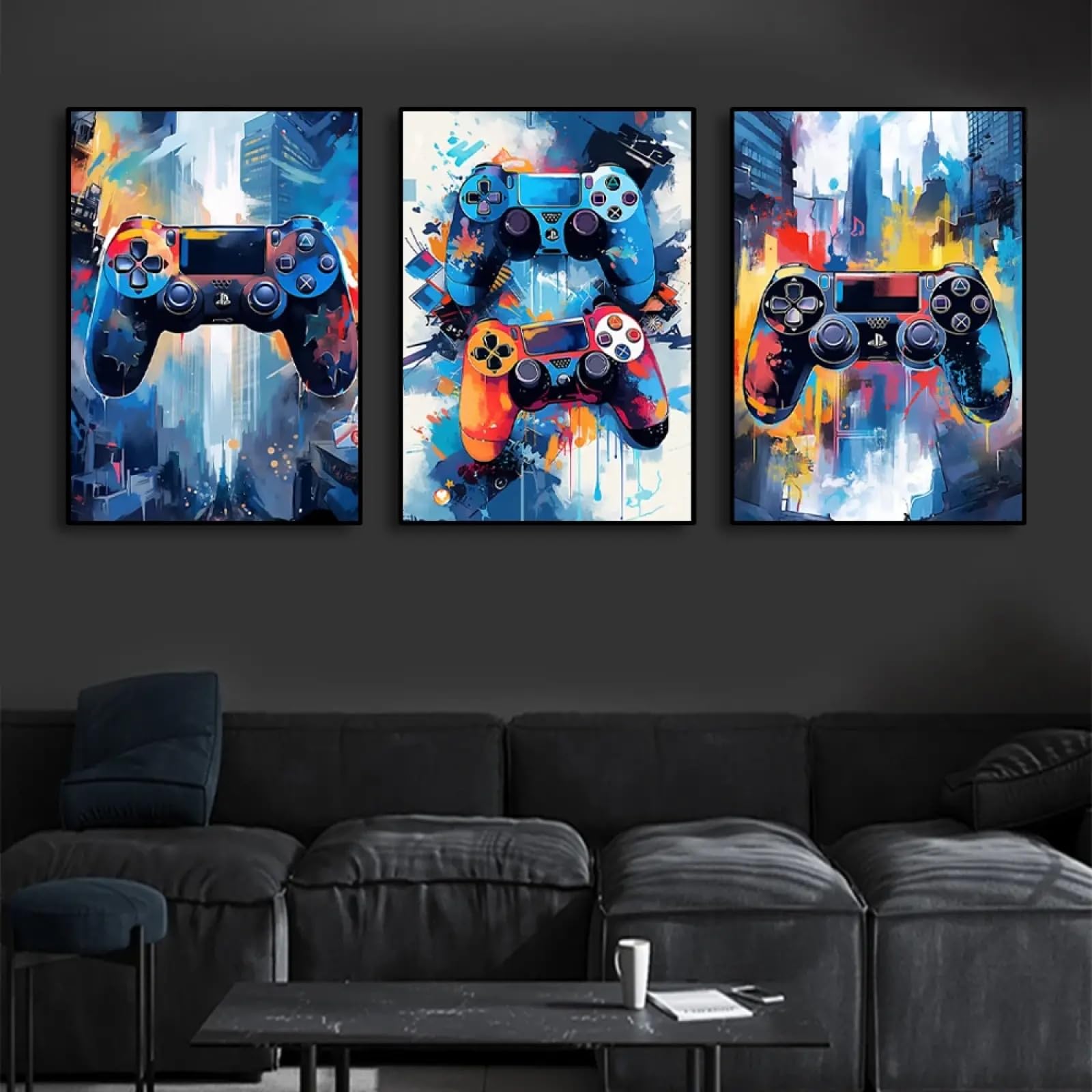 Impression sur toile abstraite de graffitis Esports pour sublimer votre setup gaming - 7