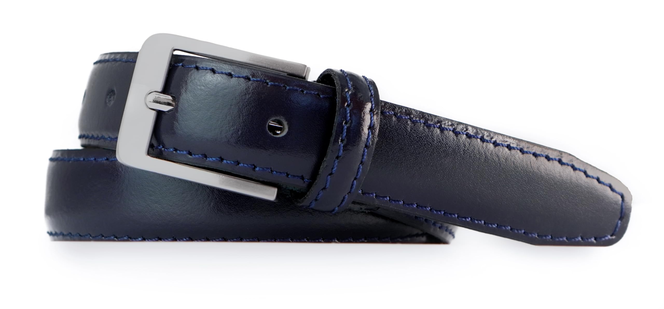 almela - Jungen Gürtel - Kinder - Kommunion - Rindsleder - 2,5 cm breit - Leder - 25mm - Kindergürtel - Jungengürtel - Kürzbar - Child belt