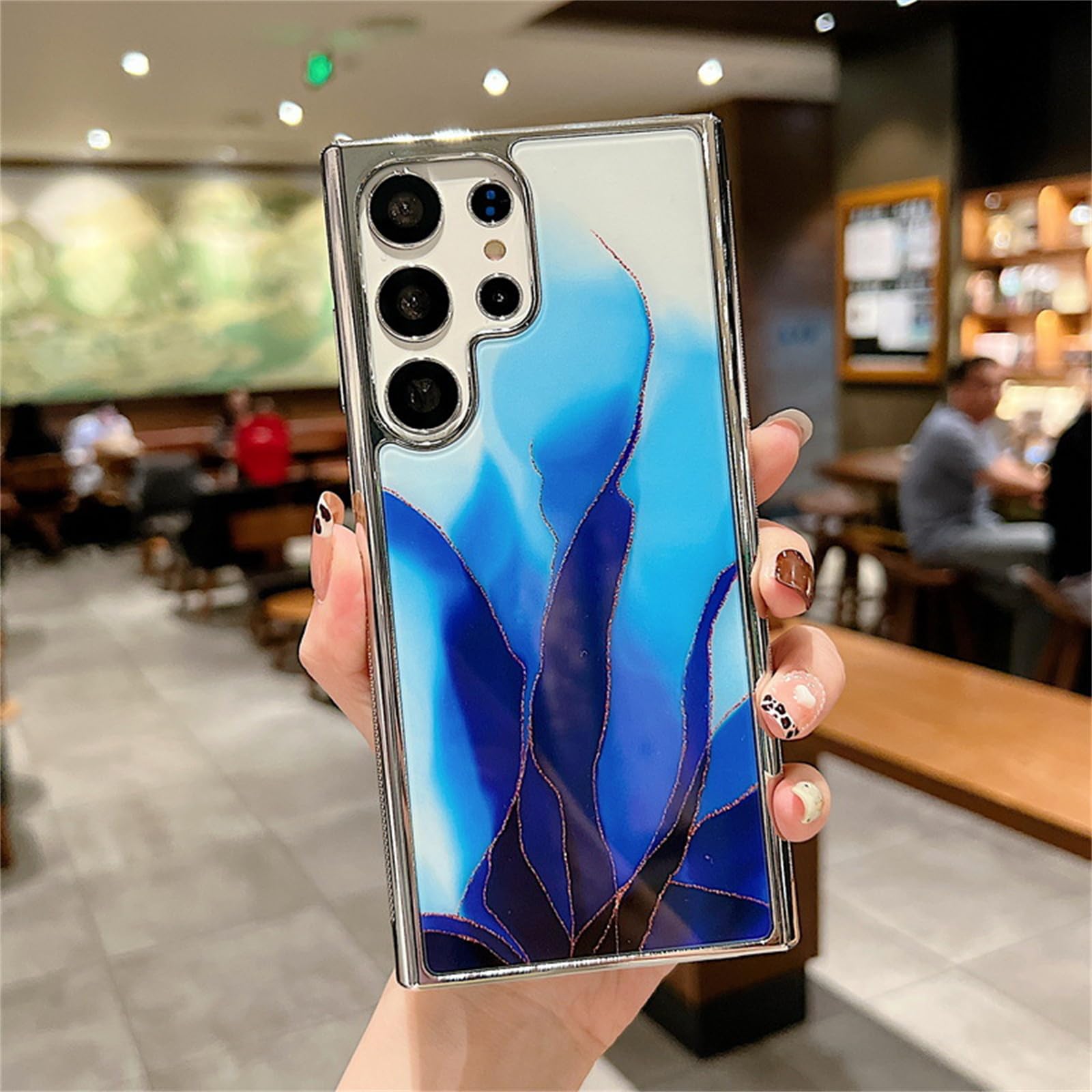 Amazon.co.jp: Galaxy a24 5G ケース 可愛い 大理石柄 メッキ おしゃれ 