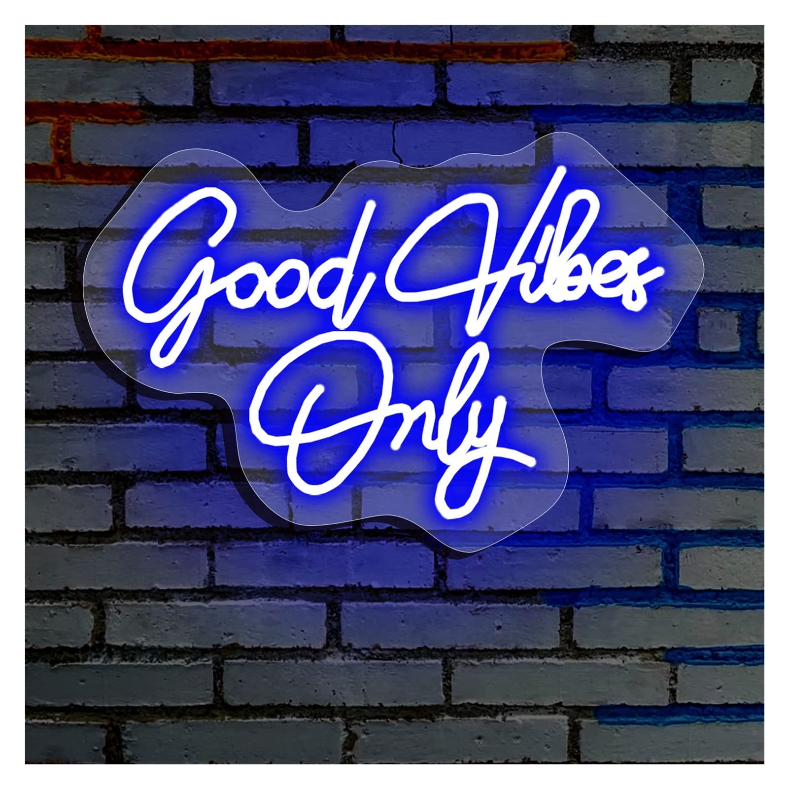 Insegna Neon LED 'Good Vibes' - 16.5x9.8 Pollici, Alimentazione USB/Batterie, Per Feste E Bar - Foto 10