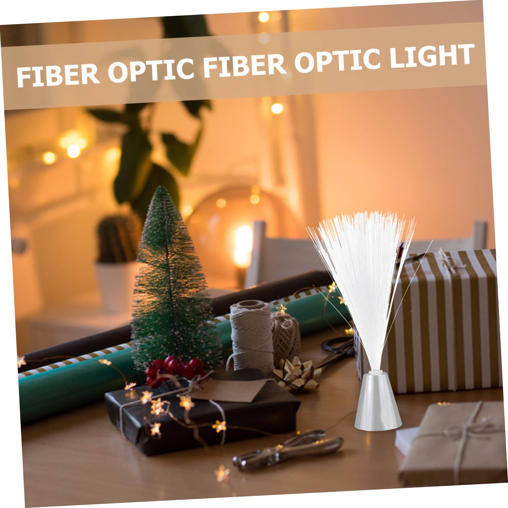 Homoyoyo Fiber Optic Christmas Tree Lights Iridescent Light for Party Decorations Battery-Powered Decorative Lamp