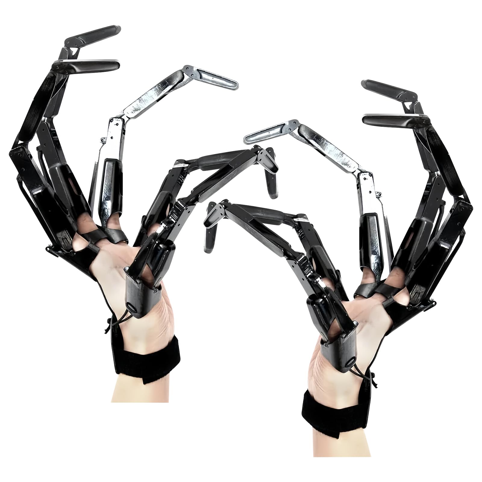 1 Pair Halloween Festival Articulated Fingers, 3D Printed Finger Extensions, Articulated Finger Gloves Festival Cosplay Skeleton Hand Bone Claw Hand, Flexible Joint Skeleton Hands